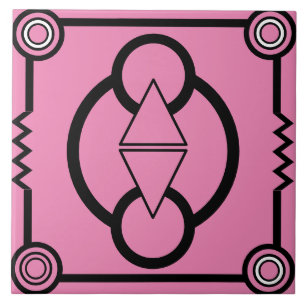 Art Deco Circles and Triangles and Color Tile