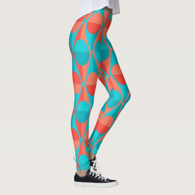Art Deco Circles and Triangles Leggings (Right)