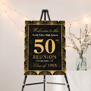 Art Deco Class of 1976 50th Reunion Welcome  Foam Board