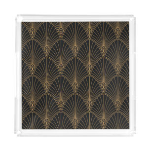 Art deco: classic geometric pattern. acrylic tray