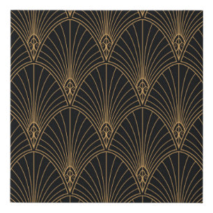 Art deco: classic geometric pattern. faux canvas print