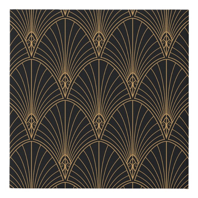 Art deco: classic geometric pattern. faux canvas print (Front)