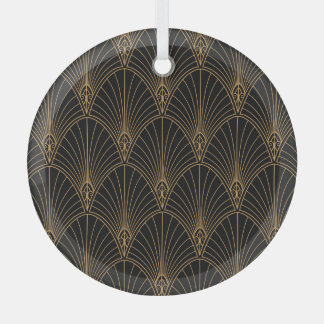 Art deco: classic geometric pattern. glass ornament
