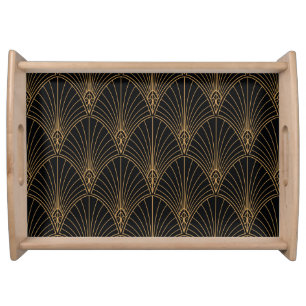 Art deco: classic geometric pattern. serving tray