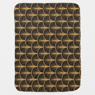 Art Deco Classic: Geometric Vintage Ornament. Baby Blanket