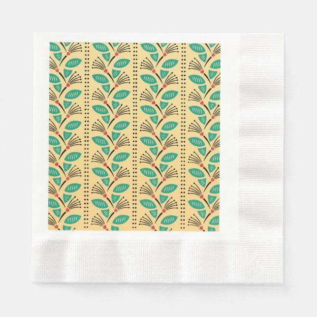 Art Deco Climbing Strawberry Vines Napkins (Front)