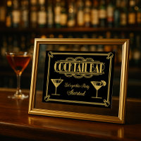 ART Deco Cocktail bar sign 1920's Gatsby Party