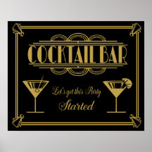 Deco Cocktail Posters & Prints | Zazzle
