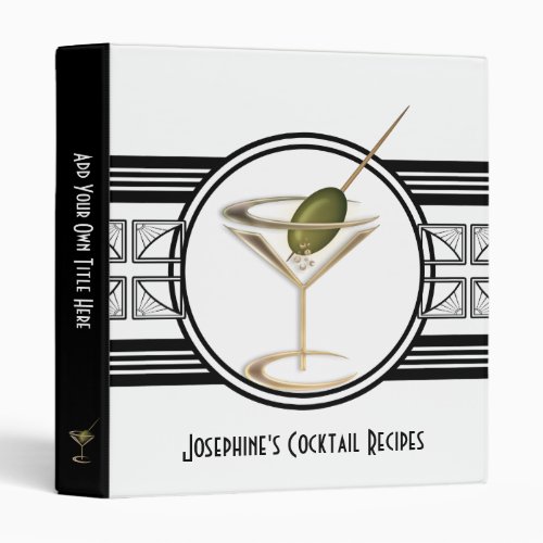 Art Deco Cocktail Design 1 Binder