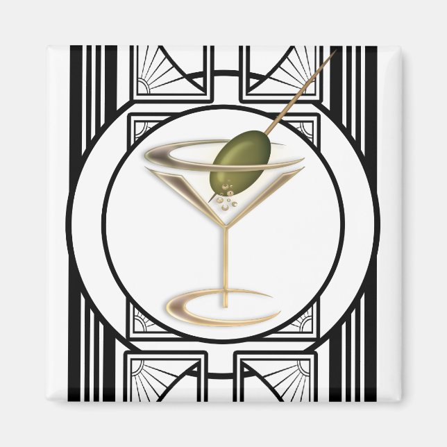 Art Deco Cocktails Magnets (Front)