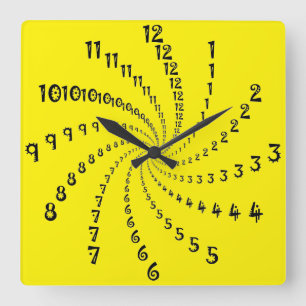 art deco collection square wall clock