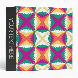 Art Deco Colorful Swirl Retro Abstract Art 2 3 Ring Binder