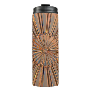 Art deco coppe look fan shell design thermal tumbler