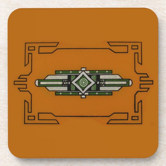 Art Deco ~ Cork Coaster (Front)