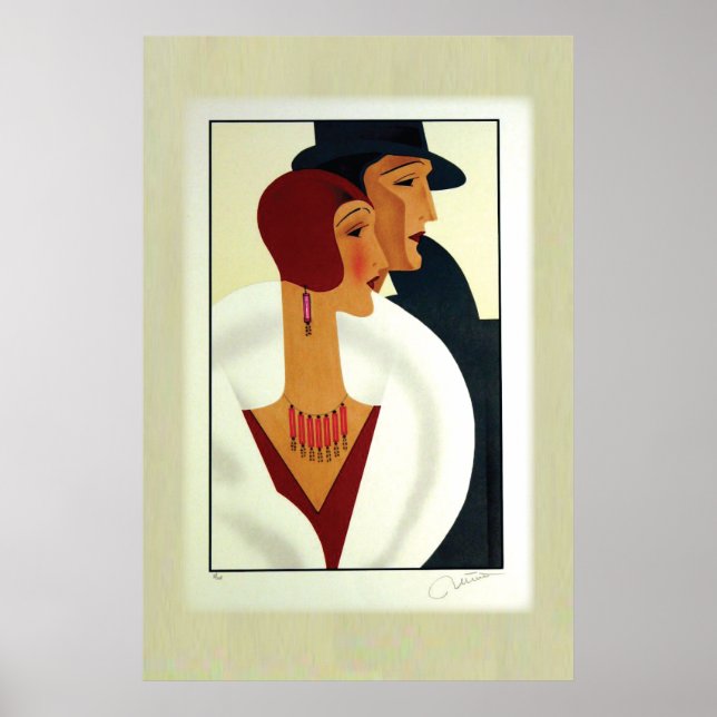 Art Deco Couple 1920s Poster (Front)