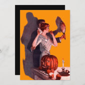 Art Deco Couple Mirror Jack O Lantern Pumpkin (Front/Back)