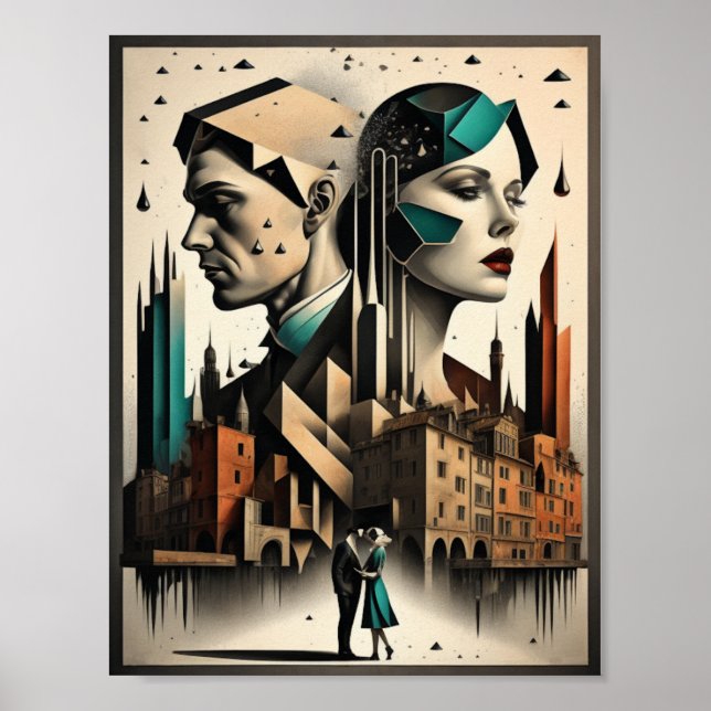 Art Deco couple Poster (Front)