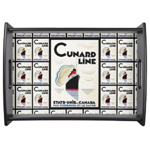 Art Deco Cunard Line Serving Tray