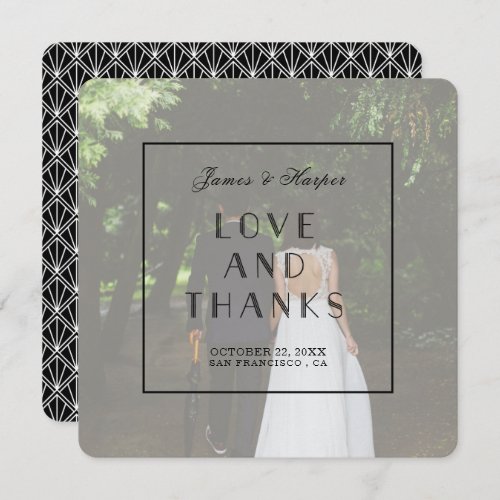 Art Deco  Custom Photo Thank You Card