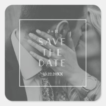 Art Deco | Custom Save the Date Photo Sticker
