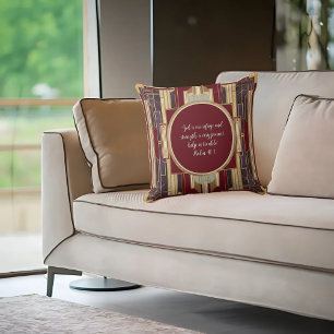 Art Deco Customizable Bible Verse Throw Pillow