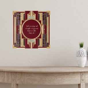 Art Deco Customizable Downloadable Bible Verse Poster
