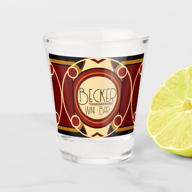Art Deco Customizable Shot Glass (Front)