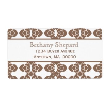 Art Deco Damask Shipping Label by Superstarbing at Zazzle