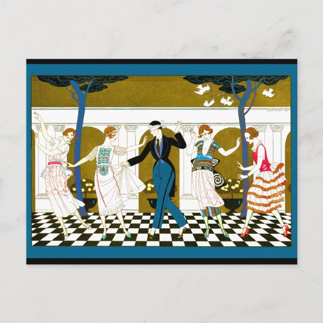 Art Deco Dance Postcard (Front)