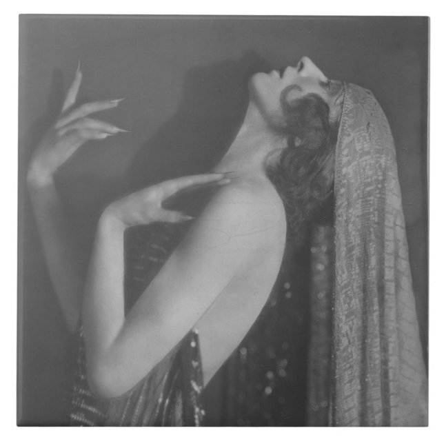 Art Deco Dancer Kyra #1 Ceramic Tile (Front)