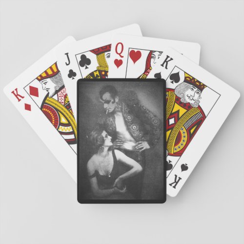 Art deco dancers berber and droste vintage movie playing cards