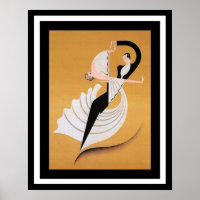 Art Deco Dancers Poster