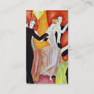 Art Deco Dancing Couples 1920s Ballroom  Business Card
