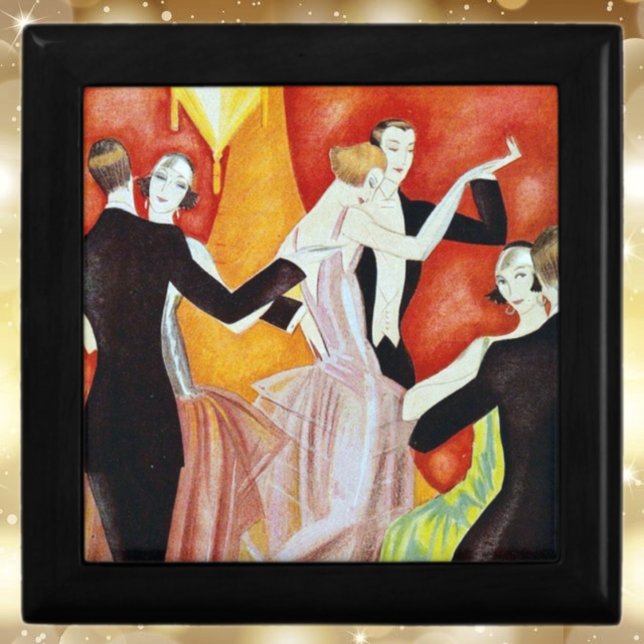 Art Deco Dancing Couples 1920s Ballroom  Jewelry Box (Creator Uploaded)