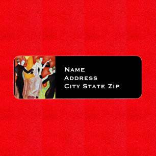 Art Deco Dancing Couples 1920s Ballroom Label