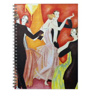 Art Deco Dancing Couples 1920s Ballroom Notebook