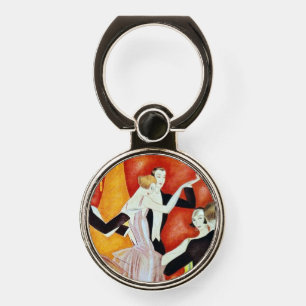 Art Deco Dancing Couples 1920s Ballroom  Phone Ring Stand