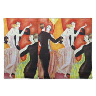 Art Deco Dancing Couples 1920s Ballroom Placemat