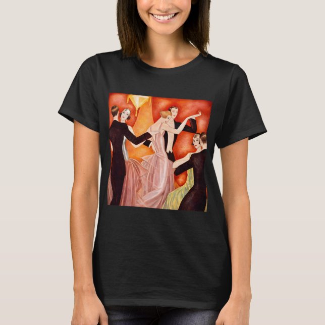 Art Deco Dancing Couples 1920s Ballroom  T-Shirt (Front)