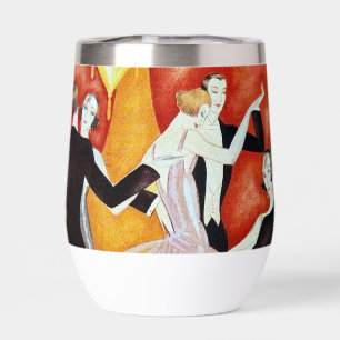 Art Deco Dancing Couples 1920s Ballroom  Thermal Wine Tumbler