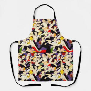Art Deco Dancing Couples Pattern   1920s Jazz Age  Apron