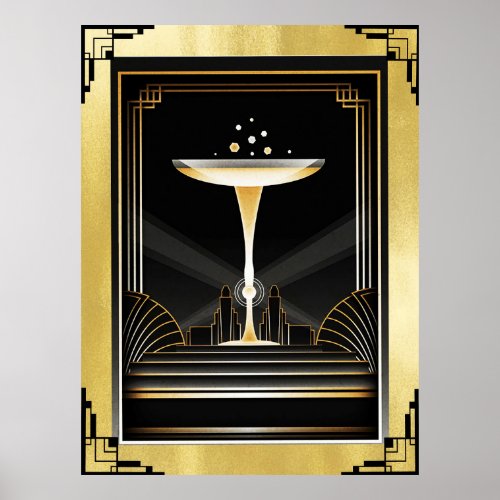Art Deco Decadence Poster Poster
