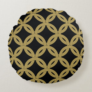 Art Deco Decoration Seamless Ornament Round Pillow