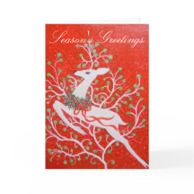 Art Deco deer Christmas Card