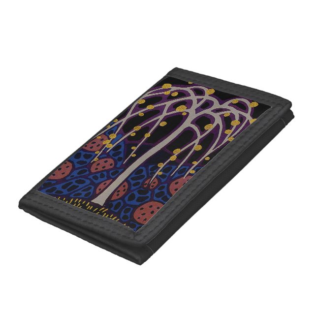Art Deco Design #6 Willow Tree Trifold Wallet (Bottom)