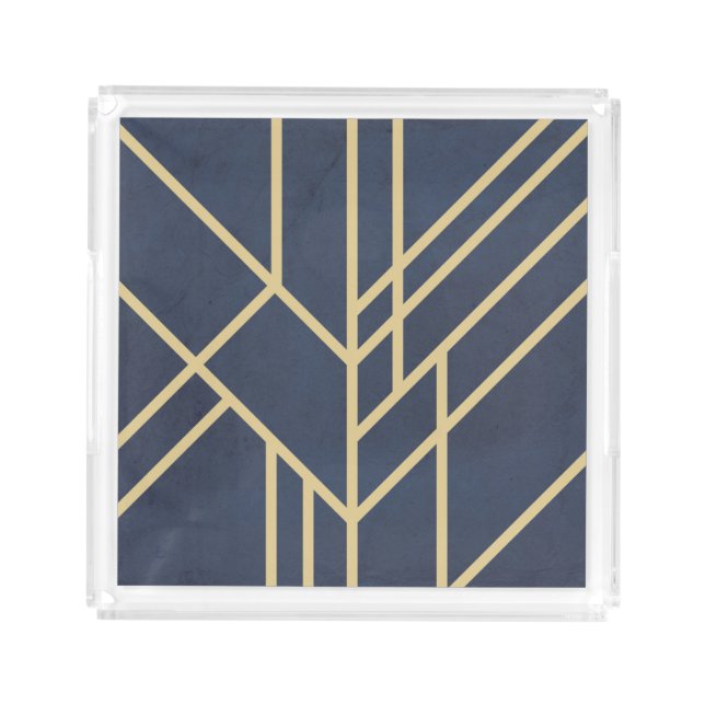 Art Deco design Acrylic Tray (Front)