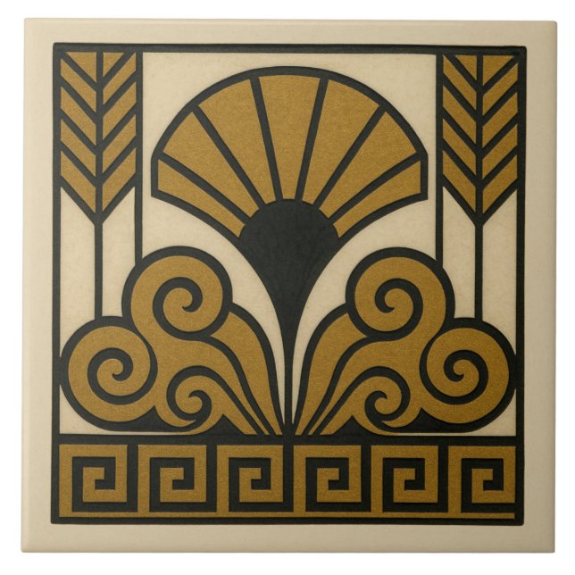 Art Deco Design Ceramic Tile (Front)