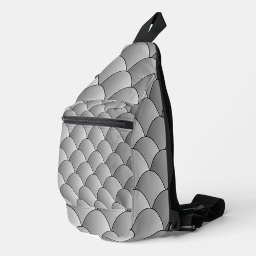 Art Deco Design Grey Sling Bag