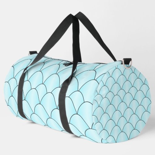 Art Deco Design Light Blue Duffle Bag
