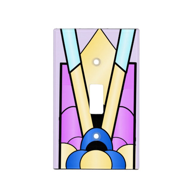 Art Deco Design Light Switch Cover (Front)